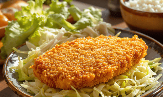 Japanese Tonkatsu cutlet in the Strahov canteen